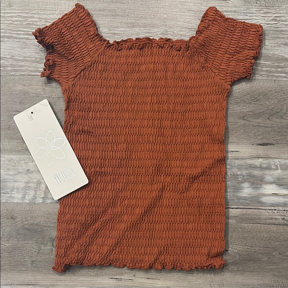 Ribbed Rust Top